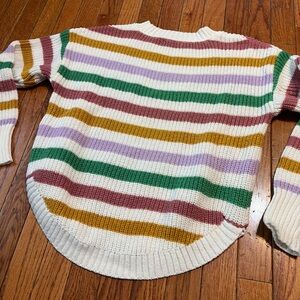 SO Colorful Striped Women's Sweater